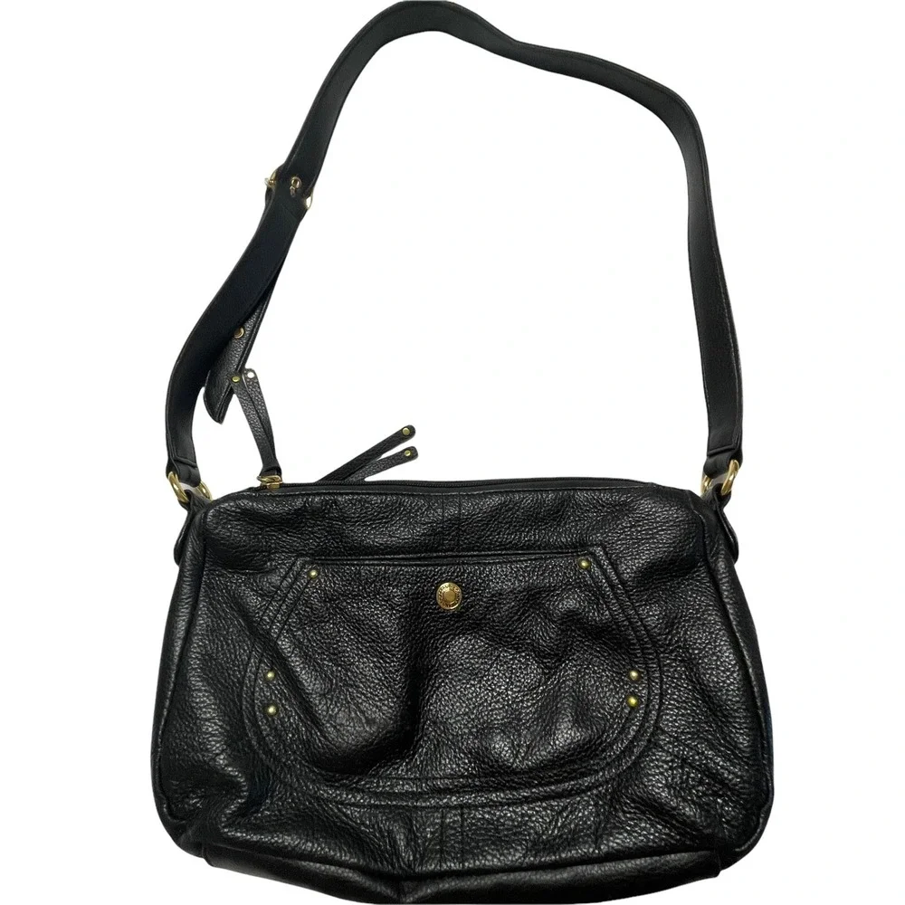 Stone & Co Leather Crossbody Purse Bag Black Soft Adjustable Strap 11x7x3